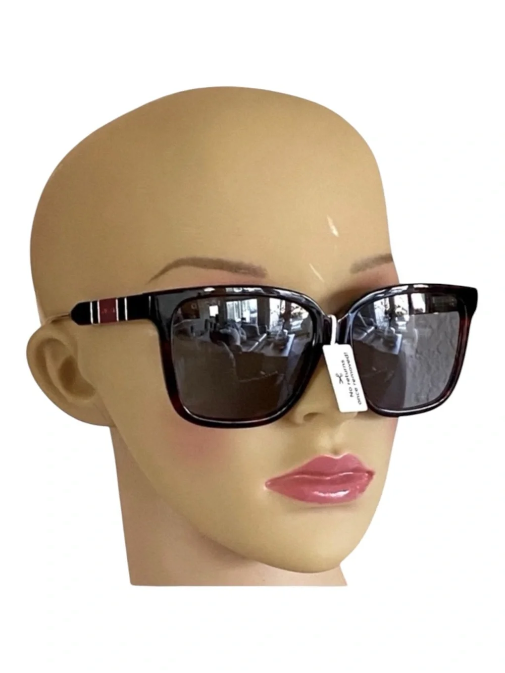 GUCCI Oversized Square Sunglasses Black Tortoise Shell Pearlescent Luxury NWT